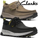 \ポイント7倍/クラークス Clarks メンズ カジュアルシューズ 靴 ATL トレック ウォーリー モカシン 本革 アウトドアシューズ コンフォート ブラッ...