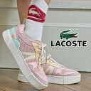 ラコステ レディース 厚底 スニーカー L002 123 4 CFA カジュアルシューズ チャンキーソール AMY ライトピンク/ライトイエロー 靴 送料無料 evid2