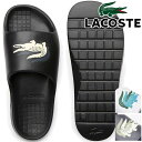 ラコステ メンズ シャワーサンダル CROCO 2.0 123 1 CMA スライドサンダル シャワサン コンフォートサンダル カジュアルシューズ 454 ブラ...