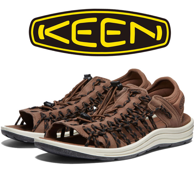 キーン KEEN メンズ サンダル ユニーク ツー OT スポーツサンダル アウトドア スポサン コンフォートサンダル カジュアルシューズ 1027289 バイソン/ブラック オープンエアースニーカー スライド 2WAY 靴 送料無料 あす楽 evid