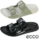 \ポイント7倍/エコー ecco レディース サンダル コンフォートサンダル スライドサンダル レザーサンダル 206833 01001 ブラック 01023 ...