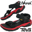 \ポイント7倍/NANGA×TEVA ナンガ×テバ サンダル メンズ テラ ファイ ファイブ スポーツサンダル 1Z505 ブラック/レッド 黒 アウトドア コ...