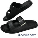 ロックポート ROCKPORT メンズ サンダル ダロン バックル スライド レザーサンダル スライドサンダル コンフォートサンダル CJ1649 ブラック 黒...