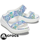 クロックス crocs レディース 厚底 サンダル クラシック クラッシュ バタフライサンダル カジュアルシューズ チャンキーソール 208247 94S ホワイト/マルチ 蝶々 靴 送料無料 あす楽 evid