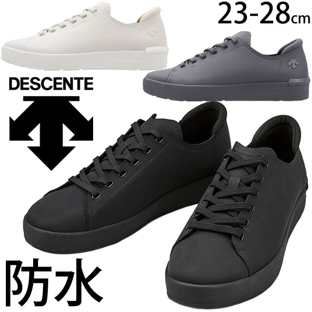 ＼ポイント8倍／デサント DESCENTE 防水 スニーカー メンズ レディース ウェイサー ロー レインシューズ 靴 DM1VJC20 ブラック グレー ホワイト 雨 カジュアルシューズ ローカット ビジカジ 送料無料 あす楽 evid