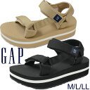\ポイント7倍/ギャップ GAP レディース 厚底 サンダル スポーツサンダル スポサン カジュアルシューズ ストラップサンダル GPL22331 ブラック 黒...
