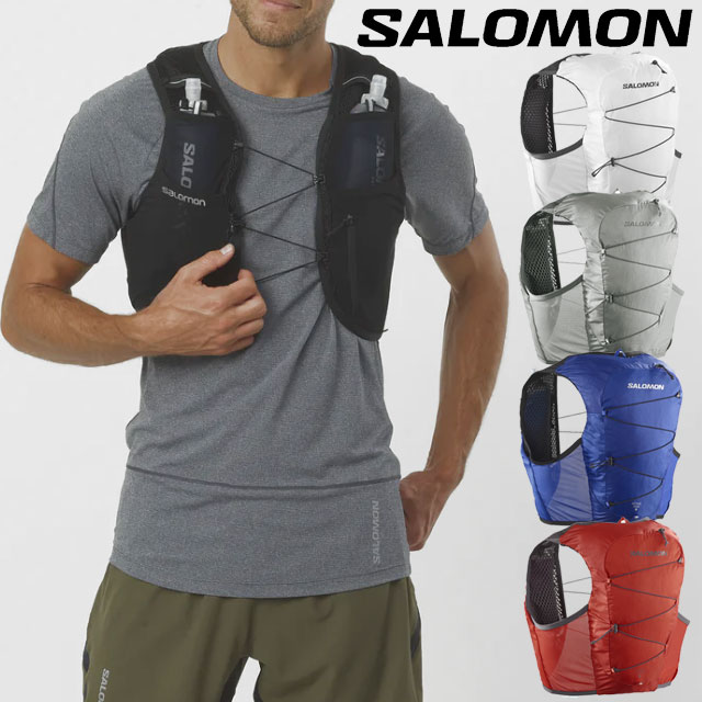 サロモン SALOMON メンズ レディース ランニングベスト アクティブスキン 8 ユニセックス アウトドア トレイルランニング 8L フラスク付 LC1757900 LC1758000 LC1928100 LC2012700 LC1909600 BAG バッグ バック トレラン マラソン 登山 送料無料 あす楽 evidx