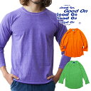 グッドオン Good On Tシャツ メンズ レディース GOLT-601P ベースボールTシャツ ラグラン七分袖 ロンT トップス カットソー ウェア アパレル 服 クルーネック 日本製 父の日 ギフト 橙 緑 紫 evid m-sg |2