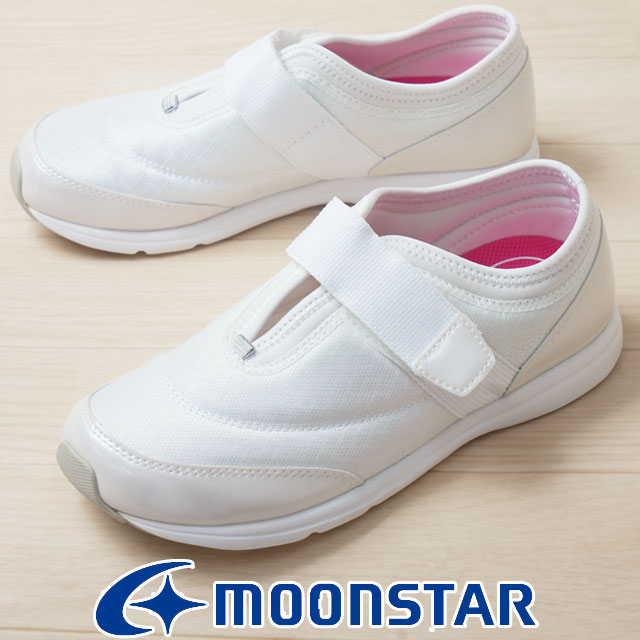 ムーンスター レディース スニーカー 大人の運動靴 03 リハビリシューズ 介護シューズ おしゃれ 室内 マジックテープ ベルクロ ケア 施設 入院 コンフォー...