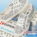 スペルガ SUPERGA レディース スニーカー I’m Doraemon 2750 ドラえもん オーバーラッピング プリント コラボモデル カジュアルシューズ S4138FW ホワイト-グレー 白 総柄 靴 送料無料 あす楽 evid