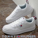 ＼ポイント8倍／トミー ヒルフィガー TOMMY HILFIGER ジュニア キッズ スニーカー ケード コート ロー ローカット カジュアルシューズ TH100930C ホワイト 白 靴 送料無料 あす楽 evidr