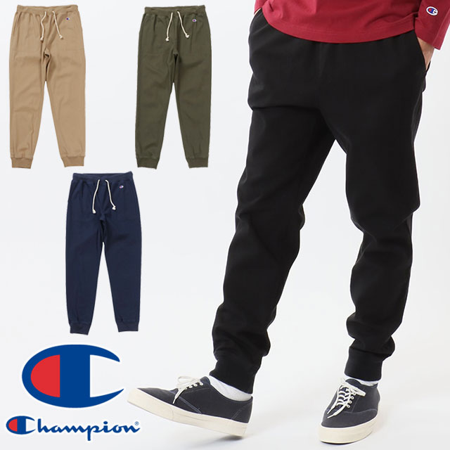 ＼最大10％クーポン有／チャンピオン Champion ロングパンツ メンズ C3-X214 ベーシック ズボン 服 アメカジ シンプル アパレル ボトムス カジュアル 黒 ベージュ 紺 カーキ 送料無料 あす楽 evid