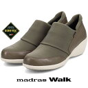 ■商品説明 マドラスウォーク madras Walk レディース スリッポン OAK(オーク) 防水・透湿機能のGORE-TEXファブリクスを使用。 水の浸入を防ぐだけではなく、靴内部の蒸れた空気を外に逃がし 足元を常にドライで快適に保つよう設計しています。 トラベル・ウォーキングなど、さまざまなライフスタイルのシーンで、雨の日も晴れの日も いつでも気軽に履ける高機能シューズです。 美脚効果のあるヒールスニーカーをストレッチ素材で表現。 しっかりとソフトに足をホールドしてくれます。 ソールは軽量でソフトなEVAソールを採用。 ラバー面も配置し、グリップ性に優れているので、雨の日の濡れた地面での歩行も快適にサポート致します。 シンプルで合わやすいデザインで、普段履きとしてとても重宝しそうな1足です。 ※完全防水ではございませんのでご注意ください。 ヒールの高さ：約5cm 【検索用キーワード】 22.5cm 23cm 23.0cm 23.5cm 24cm 24.0cm 24.5cm 25cm 25.0cm 23cm 23．0cm 23．5cm 24cm 24．0cm 24．5cm 25cm 25．0cm 22.5センチ 23センチ 23.0センチ 23.5センチ 24センチ 24.0センチ 24.5センチ 25センチ 25.0センチ 23センチ 23．0センチ 23．5センチ 24センチ 24．0センチ 24．5センチ 25センチ 25．0センチ 防水シューズ 防水靴 軽量 デイリーユース タウンユース 雨 雪 ミセスカジュアル ゆったり 美脚 脚長 スタイルアップ 誕生日 クリスマス バースデー プレゼント ギフト 母の日 バレンタイン 大人カジュアル 通勤 キレイ目 ウェッジヒール カーキ グリーン ブラウン 緑 茶色 ■サイズ選びにお悩みの方　サイズ目安 こちらの靴の場合 　23.5cmが丁度いいサイズでした。 ■サイズ目安について■ 目安として当店スタッフが着用した感じでの値です。 足のサイズが同じでも、骨格や肉付きで 最適な靴サイズが異なったり、『丁度良い』と感じるサイズに 個人差があるためあくまでも目安としてご利用ください。 ■素材 アッパー：合成繊維×牛革 ソール：合成 ■商品カテゴリ レディース マドラスウォーク madras Walk はこちら レディース スリッポン はこちら レディース スニーカー はこちら メーカー希望小売価格はメーカーサイトに基づいて掲載しています QQHQA　　「MR」マドラスウォーク madras Walk 防水・透湿機能のGORE-TEXファブリクスを使用。 水の浸入を防ぐだけではなく、靴内部の蒸れた空気を外に逃がし 足元を常にドライで快適に保つよう設計しています。 トラベル・ウォーキングなど、さまざまなライフスタイルのシーンで、雨の日も晴れの日も いつでも気軽に履ける高機能シューズです。 美脚効果のあるヒールスニーカーをストレッチ素材で表現。 しっかりとソフトに足をホールドしてくれます。 ソールは軽量でソフトなEVAソールを採用。 ラバー面も配置し、グリップ性に優れているので 雨の日の濡れた地面での歩行も快適にサポート致します。 シンプルで合わやすいデザインで、普段履きとしてとても重宝しそうな1足です。 ■商品カテゴリ レディース マドラスウォーク madras Walk はこちら レディース スリッポン はこちら レディース スニーカー はこちら