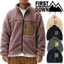 ＼ポイント7倍／ファーストダウン FIRST DOWN メンズ レディース アウター F542015 ボアフリースジャケット トップス 長袖 上着 羽織り 防寒対策 前開き アパレル オフホワイト ブラック ネイビー スモークピンク Mグレー 服 送料無料 あす楽 evid