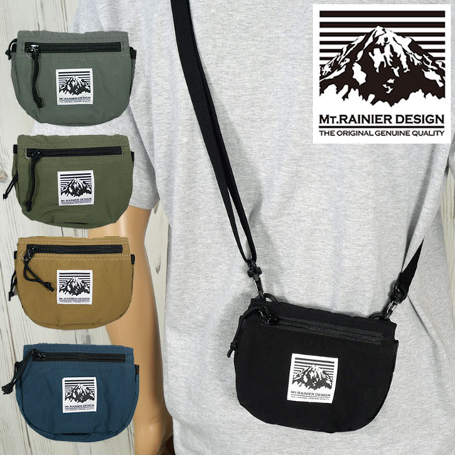 マウントレイニアデザイン MT.RAINIER DESIGN ウォレットポーチ メンズ ショルダーポーチ ショルダーバッグ 斜め掛け 財布 貴重品 小さめ コンパクト サコッシュ アウトドア キャンプ 黒 グレー カーキ ベージュ 紺色 7166 メール便送料無料のサムネイル