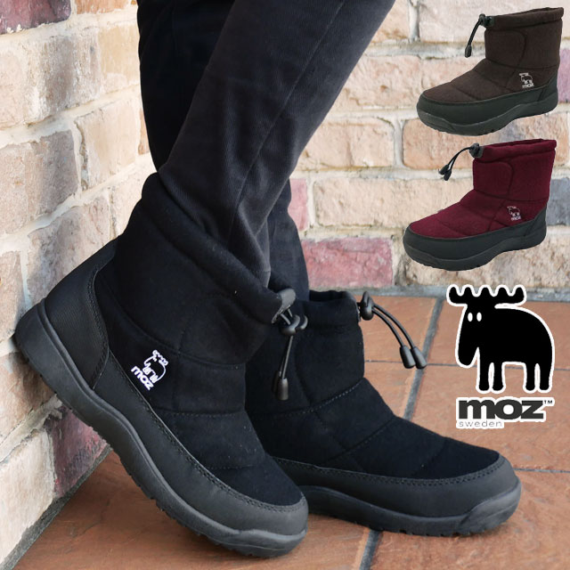 ＼最大5%クーポン有／モズ レディース スノーブーツ 防水 ウィンターブーツ 防寒 ショートブーツ カジュアルシューズ 靴 ブラウン ブラック 黒 ワイン MZ-458 最強配送