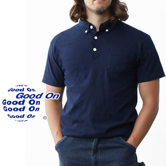 \ポイント7倍/グッドオン ポロシャツ メンズ ショートスリーブポロTシャツ レディース 半袖 ティーシャツ トップス カットソー ボタンダウン ウェア アパレ...