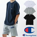 チャンピオン Tシャツ メンズ C3-Z320 ティーシャツ 半袖 トップス シンプル クルーネック 丸首 アパレル カジュアル 定番 ワンポイント リバースウ...
