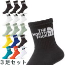 ザ・ノース・フェイス 靴下 メンズ TNF ジャカード ロゴ 3P クルー ソックス 3足セット ランニング 3足組 トレーニング 消臭 NN82411 TNF...