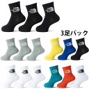ザ・ノース・フェイス 靴下 キッズ TNF ジャカード ロゴ 3P クルー 3足パック ソックス ジュニア くるぶしソックス 3足セット アパレル 子供用 くる...