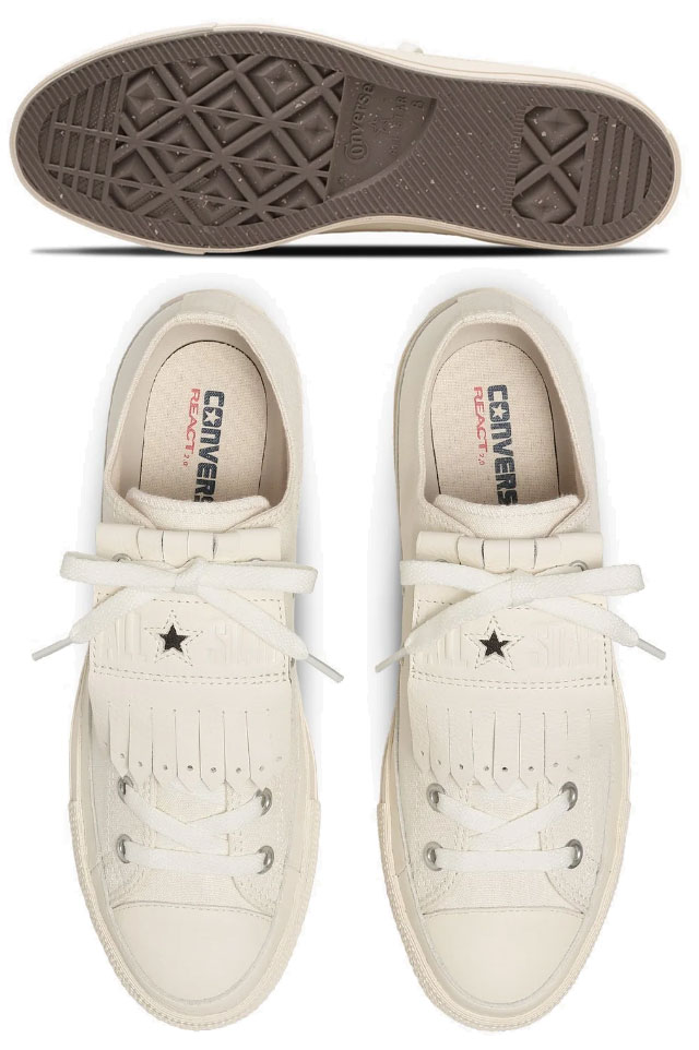 ＼10%OFFクーポン有／コンバース スニーカー メンズ オールスター（R） キルト OX レディース ローカット 2WAY カジュアルシューズ 31312380 ホワイト 白 靴 送料無料 最強翌日配送 evid