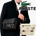 ラコステ ショルダーバッグ メンズ NH4655 ノモグラム スモールメッセンジャーバッグ 肩掛け 斜め掛け バック BAG 小物 わに 鰐 モノグラム お出かけ プレゼント 鞄 黒 アイボリー 最強翌日配送 送料無料 evid