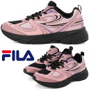 \ポイント10倍/フィラ スニーカー レディース ピンク/ブラック 靴 カジュアル ローカット ダッドシューズ レースアップ インテラン FILA WSS25004 送料無料 最強翌日配送 evid2
