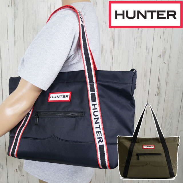 匿名配送】ブラック 撥水 HUNTERトートバッグ ショルダー