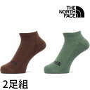 \ポイント7倍/ザ・ノース・フェイス 靴下 ユニセックス NN82311 メンズ TNF ロゴ 2P ショートソックス オーガニックコットン 抗菌 防臭 2足セ...