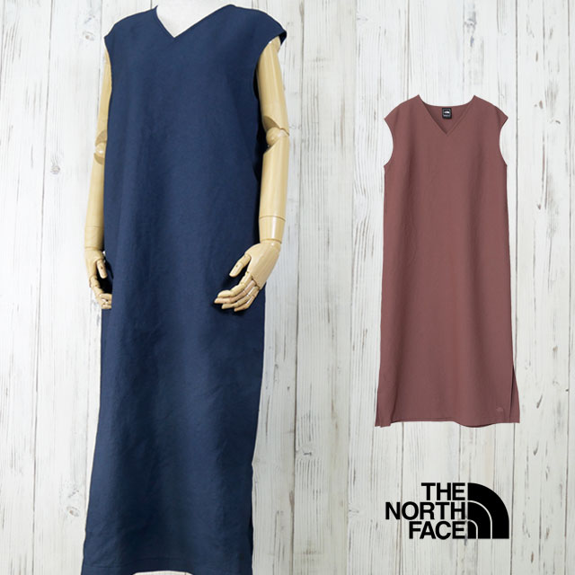 ザ・ノース・フェイス オーニングワンピース レディース NTW12563 ノースリーブ Vネック 膝下丈 膝丈 キャンプ カジュアル アウトドア アパレル 軽量...