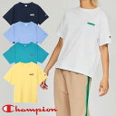 チャンピオン Tシャツ レディース ショートスリーブ クルーネック アパレル アメカジ コットン100% CW-B313 ウェア 370 ネイビー 010 ホワ...