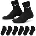ナイキ 靴下 6P Dri-FIT エブリデイ ソックス クッション アンクル ジュニア レディース 通気性 速乾性 6足セット アパレル 6足組 SX6912...
