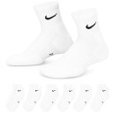 ナイキ 靴下 6P Dri-FIT エブリデイ アンクル クッション 白 ソックス ジュニア レディース 通気性 速乾性 6足セット アパレル 6足組 SX69...