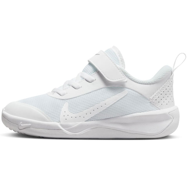 \最大5%クーポン有/ナイキ スニーカー キッズ 男の子 オムニ マルチ コート (PS) ジュニア 女の子 真っ白スニーカー ローカット ベルクロ 運動靴 キ...