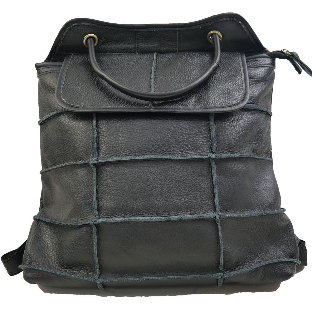 美品 エスタシオン 2way A4収納 パッチワーク リックサック ブラック 