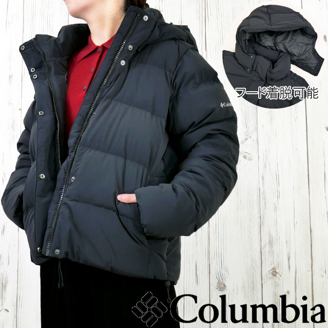 コロンビア ダウンジャケット レディース WR9847 ウィメンズアメイズパフフーデッドジャケット ウェア アウター トップス 上着 長袖 撥水 防水 保温 中綿 アウトドア アパレル 黒 最強翌日配送 送料無料 evid