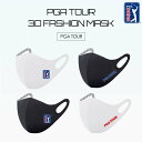 PGA TOUR 洗えるマスク 男女兼用 ブラック/ホワイト L/XL