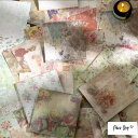 SECRETGARDENseries(k15)50枚入 素材紙 花柄 花 素材 紙 デザインペーパー 紙もの 淡い ソフト パステル 小花柄 総柄 リバティ レ...