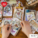 Paperlightsmokeseries(k7)30枚入 素材セット 素材紙 シール ステッカー 便箋 レターセット 素材 タグ ヴィンテージ レトロ 花 植...