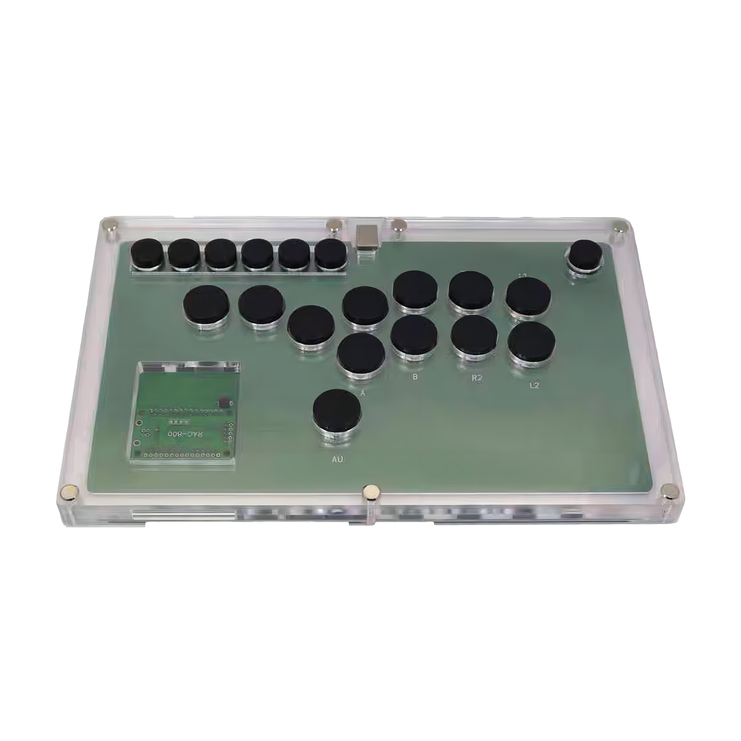 【在庫一掃セール 送料無料】超薄型オールボタン 全ボタン レバーレスゲームコントローラー スタイルアーケードジョイスティックファイトスティックゲームコントローラー PC-DIY (超薄型19)