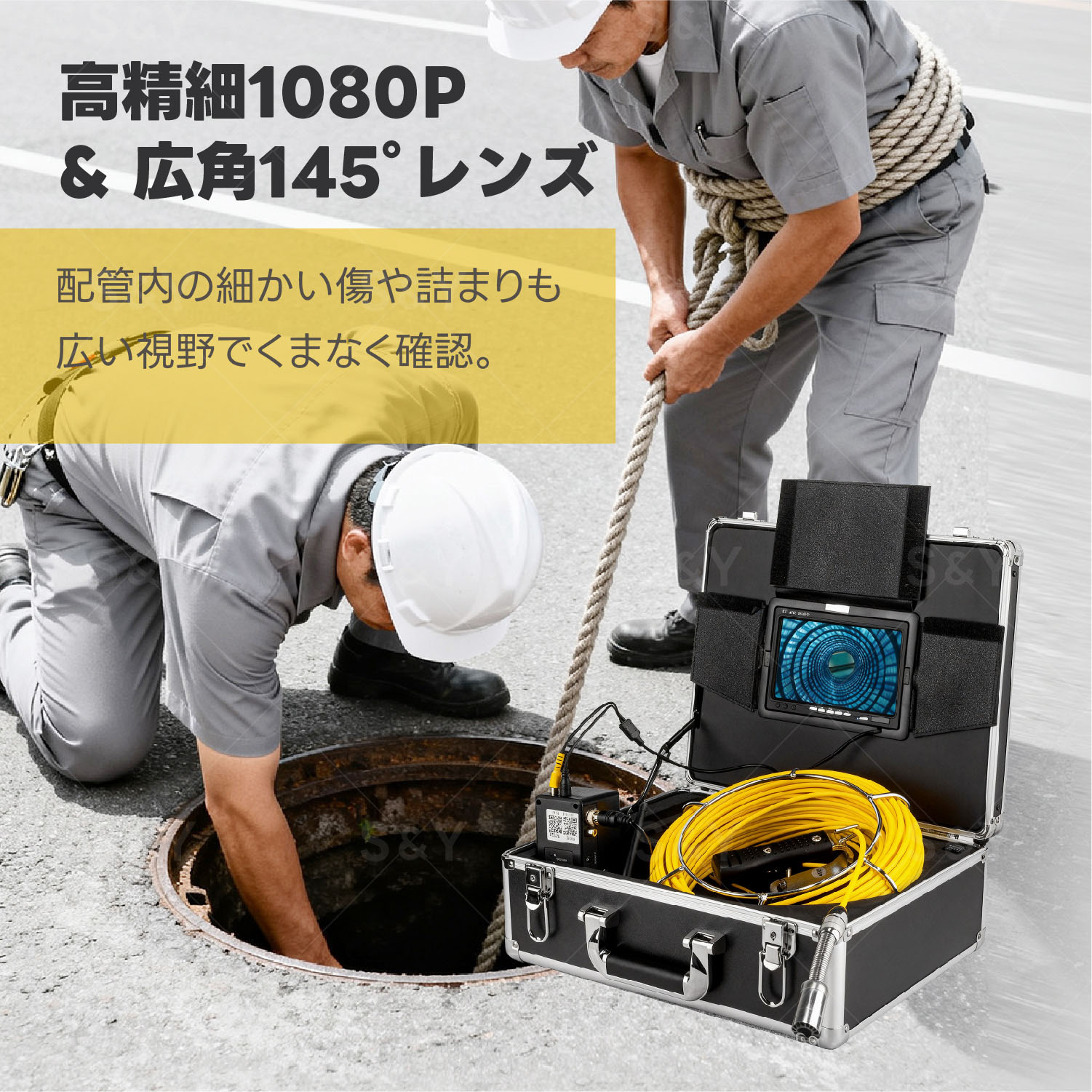 Kurflo ���⸡������� �۴ɥ���� 20m Ĵ����ǽ��10ϢLED�饤�� ������1080P 9�������˥��� ��¢8GB ���ż� ����145�� IP68�ɿ�