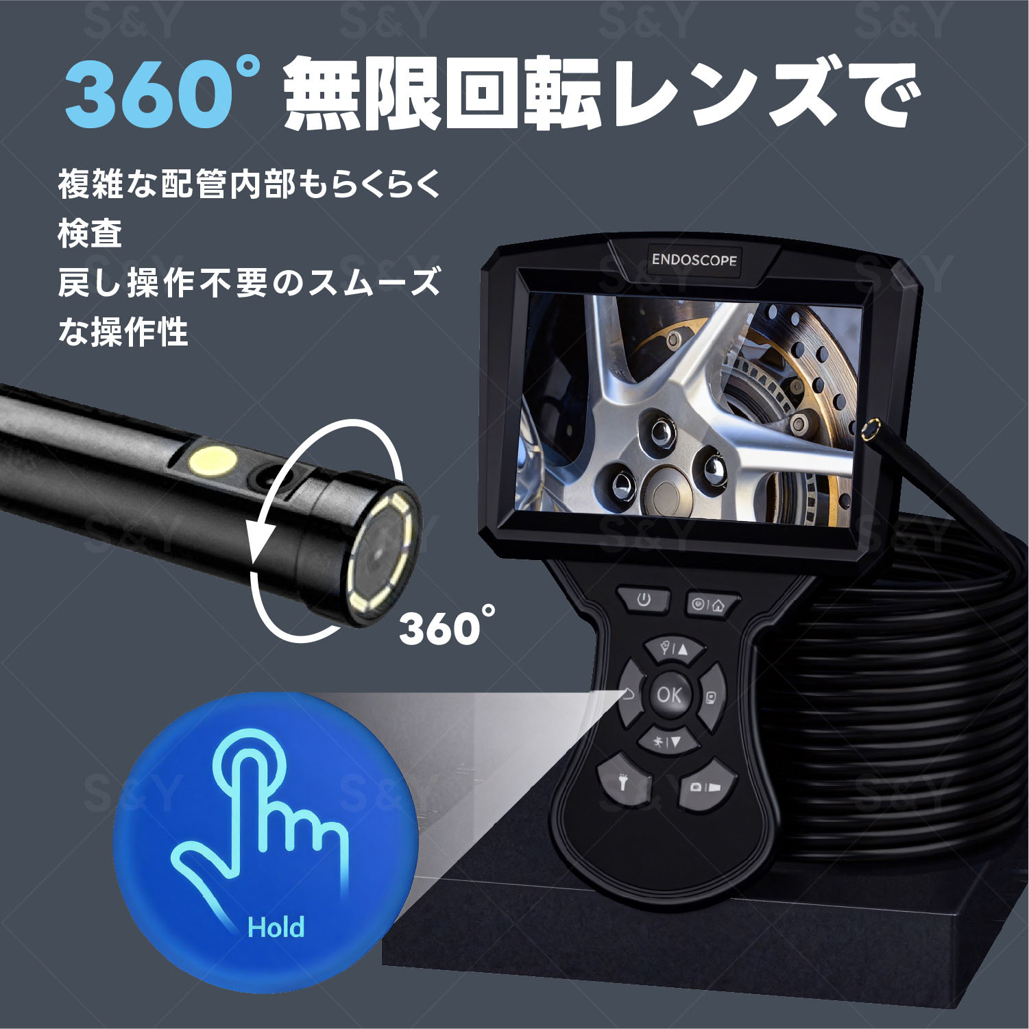 Kurflo �ե����С��������� 5�����IPS�վ���˥��� 360����ư��ž Ĵ����ǽLED�����դ� IP67�ɿ��ɿ� ¿�����б����ܸ� ���������� �۴ɸ�������� ��ư������ ����ƻ������