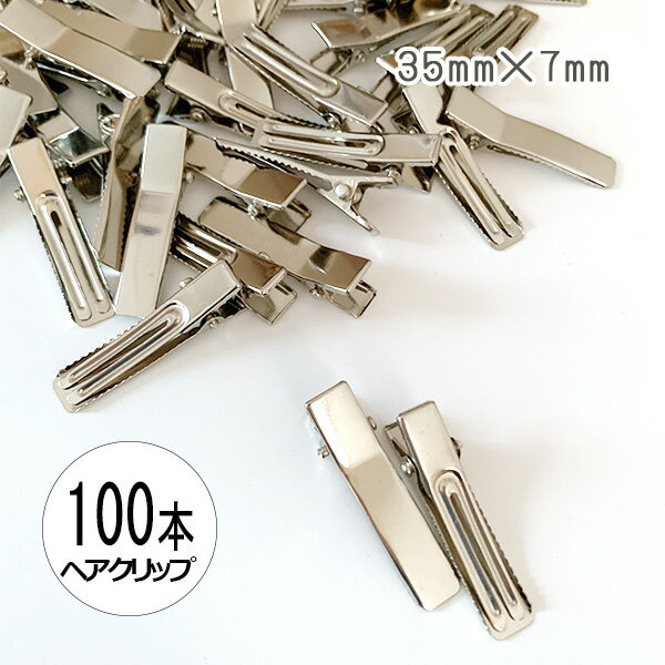 【メール便送料無料】【100本セット】ヘアクリップ　35mm