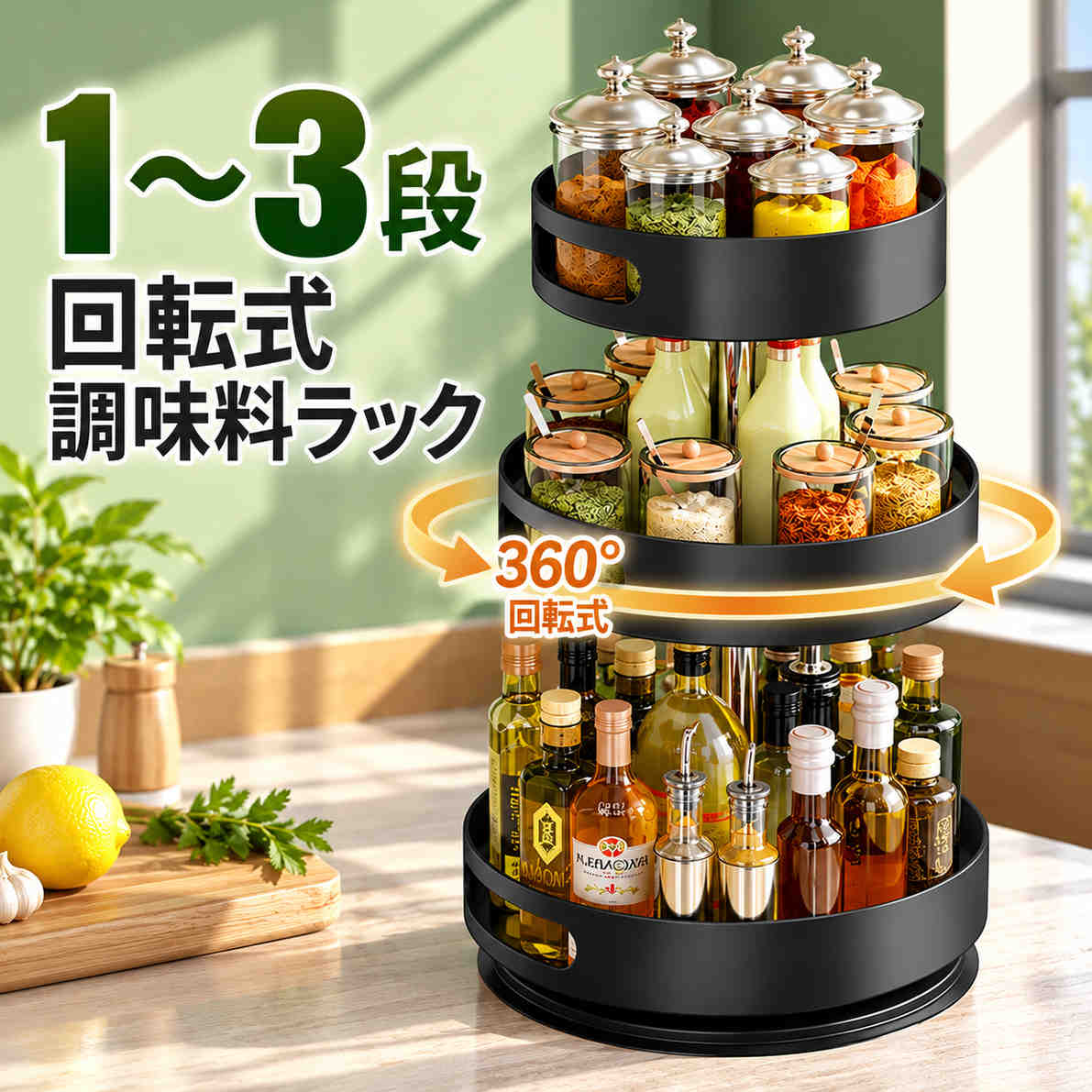 楽天市場】スパイスラック 回転（収納家具｜インテリア・寝具・収納