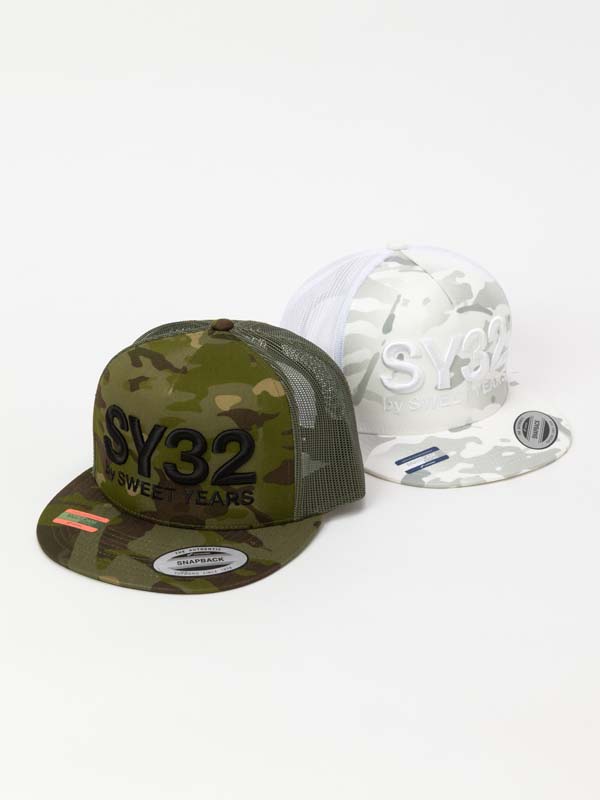 樂天商城 - 3Dロゴ メッシュキャップ◆3D LOGO CAMO MESH CAP◆SY32 by SWEET YEARS エスワイサーティトゥバイスウィートイヤーズ [32-26SN9-10]