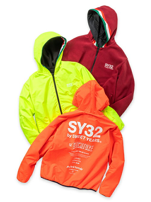 【50％OFF】リバーシブルフリースフーディー◆REVERSIBLE FLEECE ZIP HOODIE◆SY32 by SWEET YEARS エスワイサーティトゥバイスウィートイヤーズ [13482]