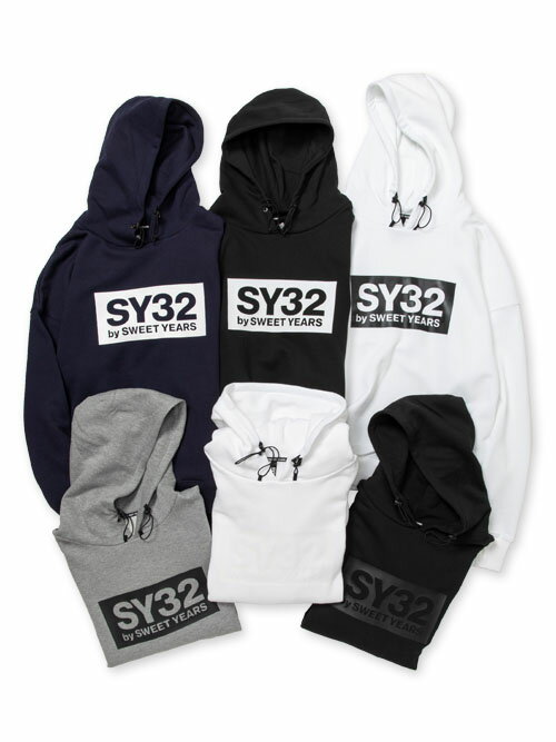 【楽天スーパーSALE 対象商品】パーカー フーディー ビッグシルエット 裏起毛 保温 ポケット フィンガーホール S/M/L/XL/XXL LL/3L ◆BOX LOGO BIG SILHOUETTE HOODIE◆ SY32 by SWEET YEARS エスワイサーティトゥバイスウィートイヤーズ [TNS1749]
