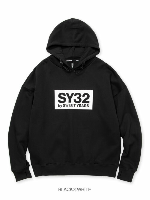 【楽天スーパーSALE 対象商品】パーカー フーディー ビッグシルエット 裏起毛 保温 ポケット フィンガーホール S/M/L/XL/XXL LL/3L ◆BOX LOGO BIG SILHOUETTE HOODIE◆ SY32 by SWEET YEARS エスワイサーティトゥバイスウィートイヤーズ [TNS1749]