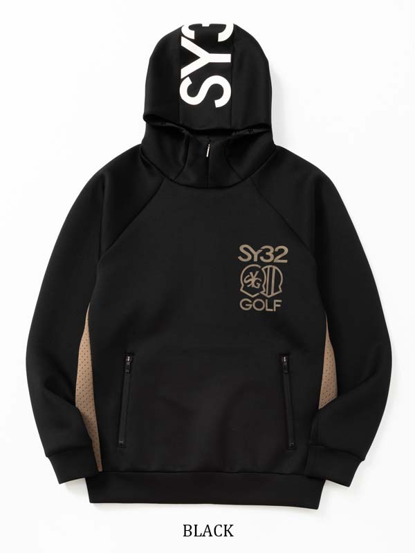 カードボード エンブレム ストレッチダンボールフーディー◆CARDBOARD EMBLEM PT HOODIE◆SY32 by SWEET YEARS GOLF[SYG-25A1-06]