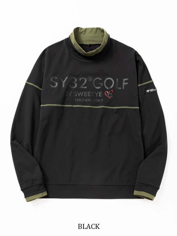 ストレッチ モックネック スウェット◆ULTRA LIGHT BACK BRUSHED MOCK SWEAT◆SY32 by SWEET YEARS GOLF[SYG-25A1-17]
